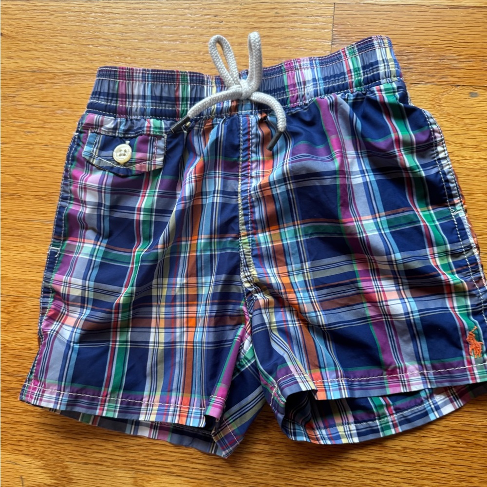 Ralph Lauren Colorful Plaid Swim Shorts